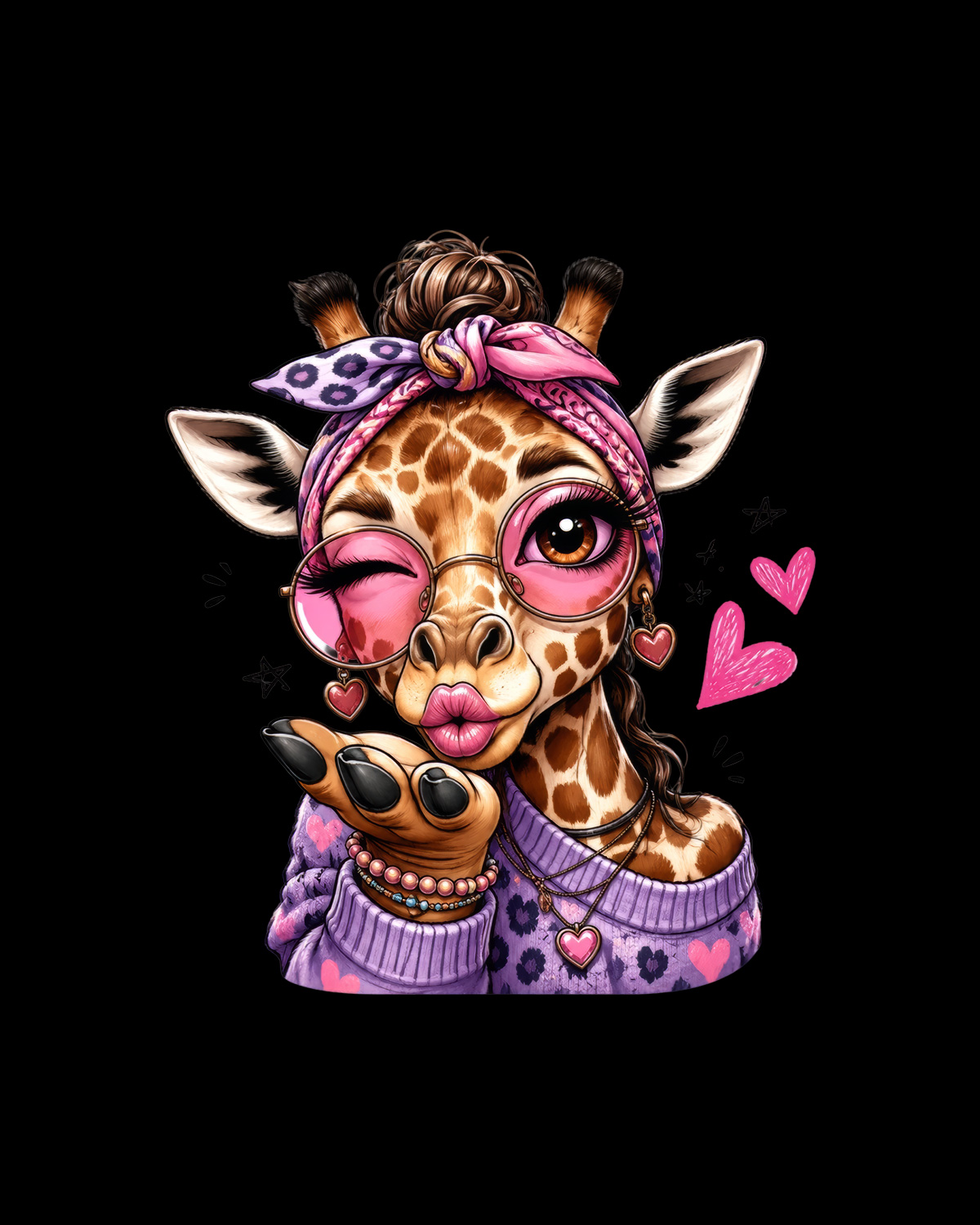 Cute Giraffe Kiss