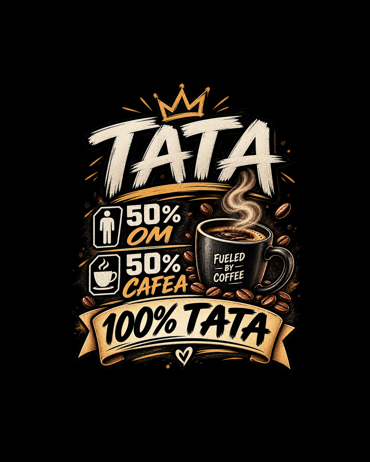 Tata 50% om, 50% cafea
