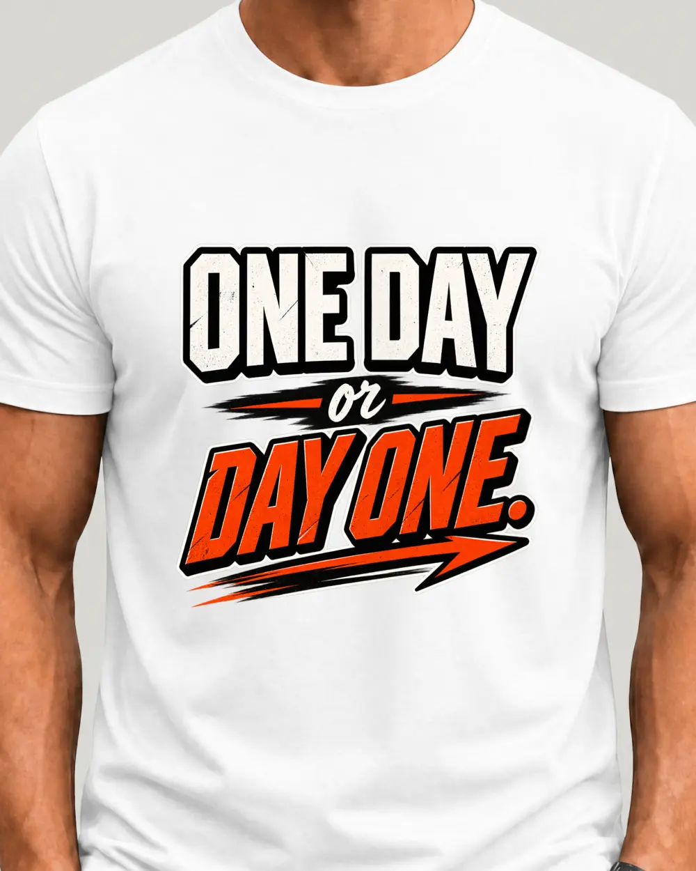 ONE DAY or DAY ONE — Față · Mediu · Alb · Clasic
