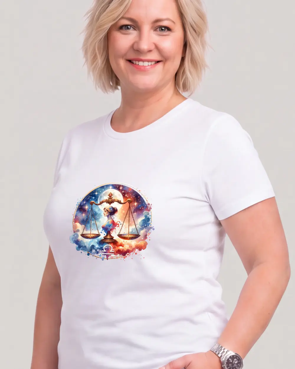 Balanță — Față · Femeie · 45 · Mediu · Alb