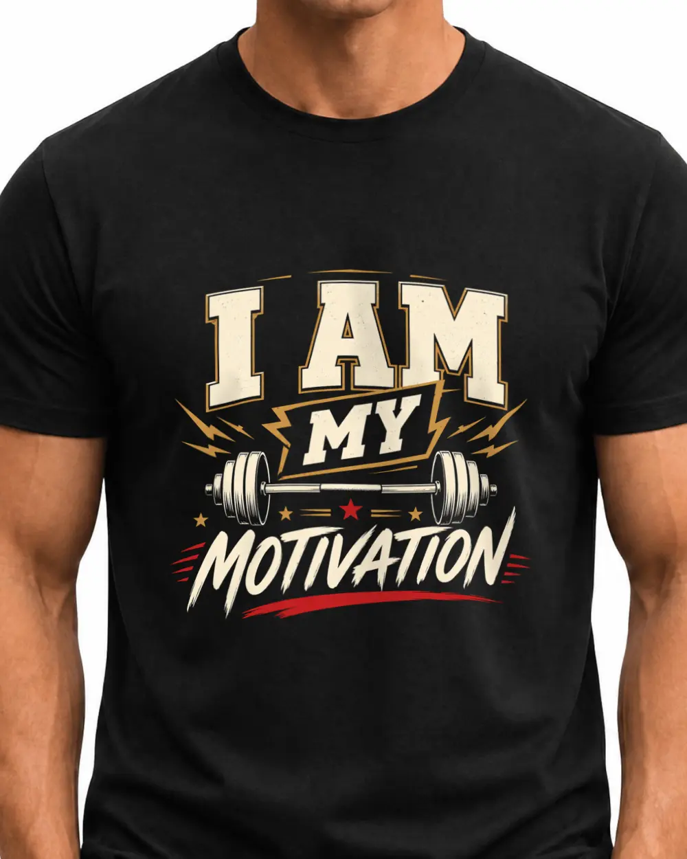 I AM MY MOTIVATION — Față · Mediu · Negru · Clasic