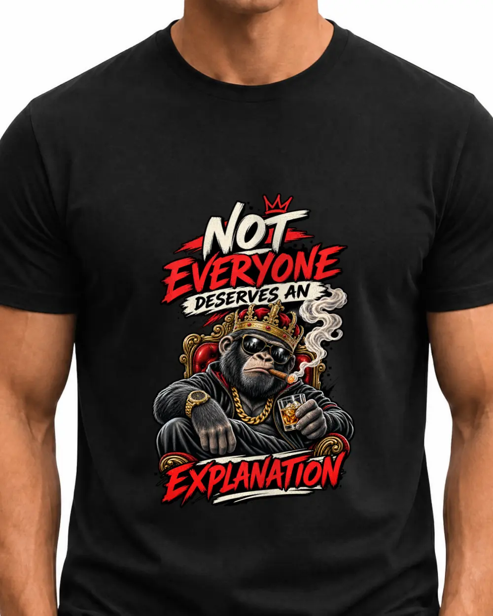 Not everyone deserves an EXPLANATION — Față · Mediu · Negru · Clasic