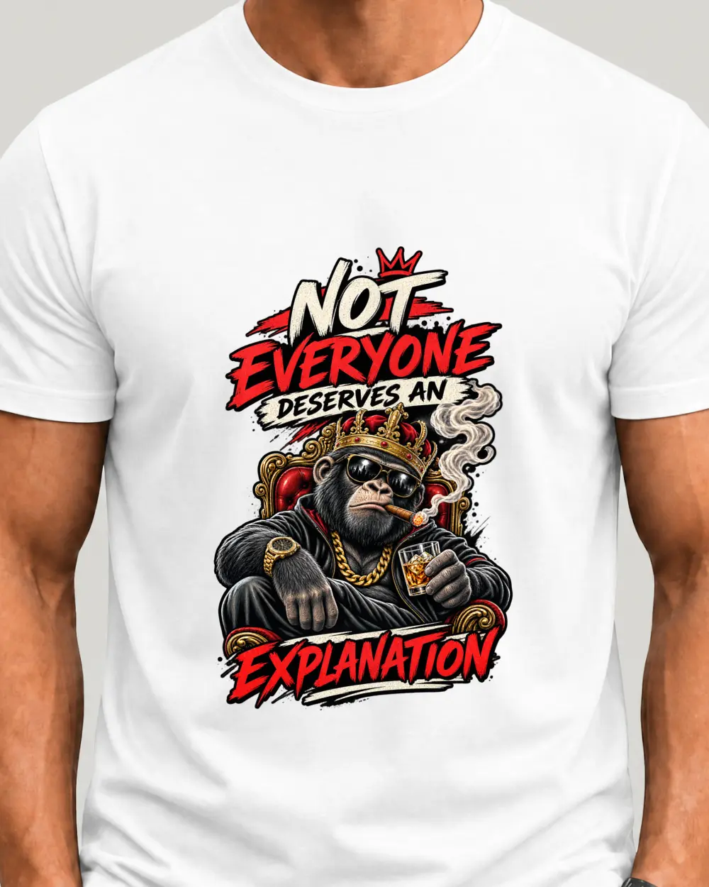 Not everyone deserves an EXPLANATION — Față · Mediu · Alb · Clasic