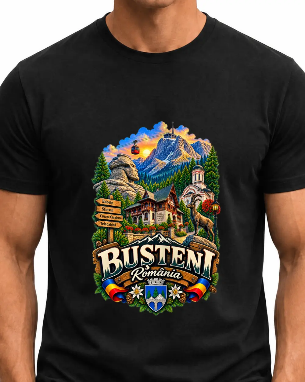 Bușteni — Față · Mediu · Negru · Clasic