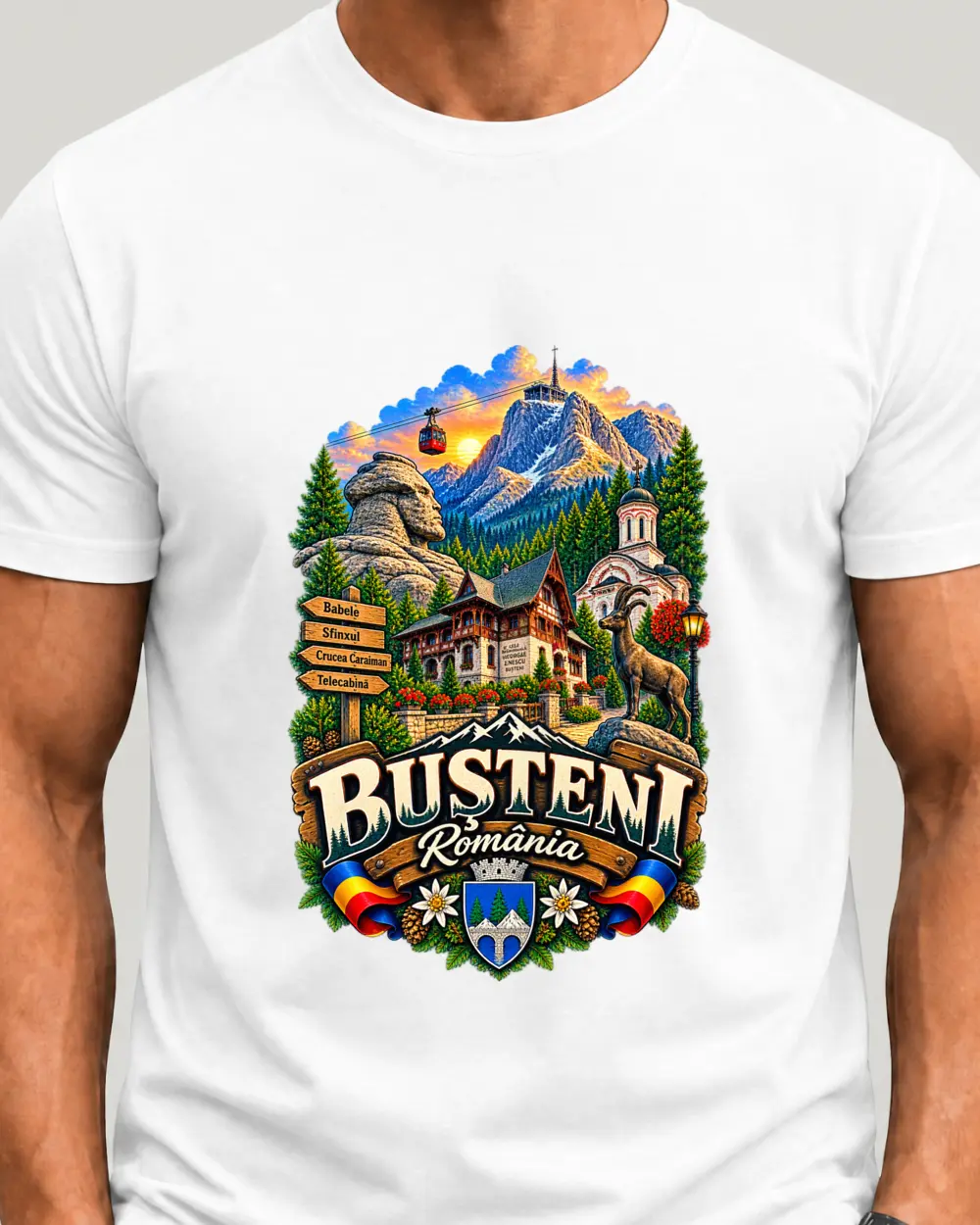 Bușteni — Față · Mediu · Alb · Clasic