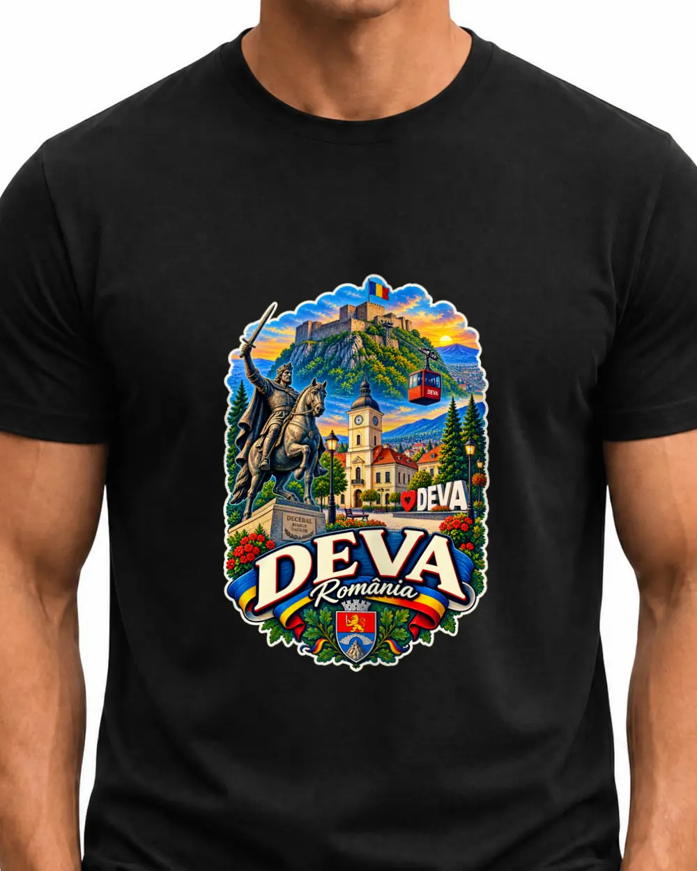 Deva — Față · Mediu · Negru · Clasic