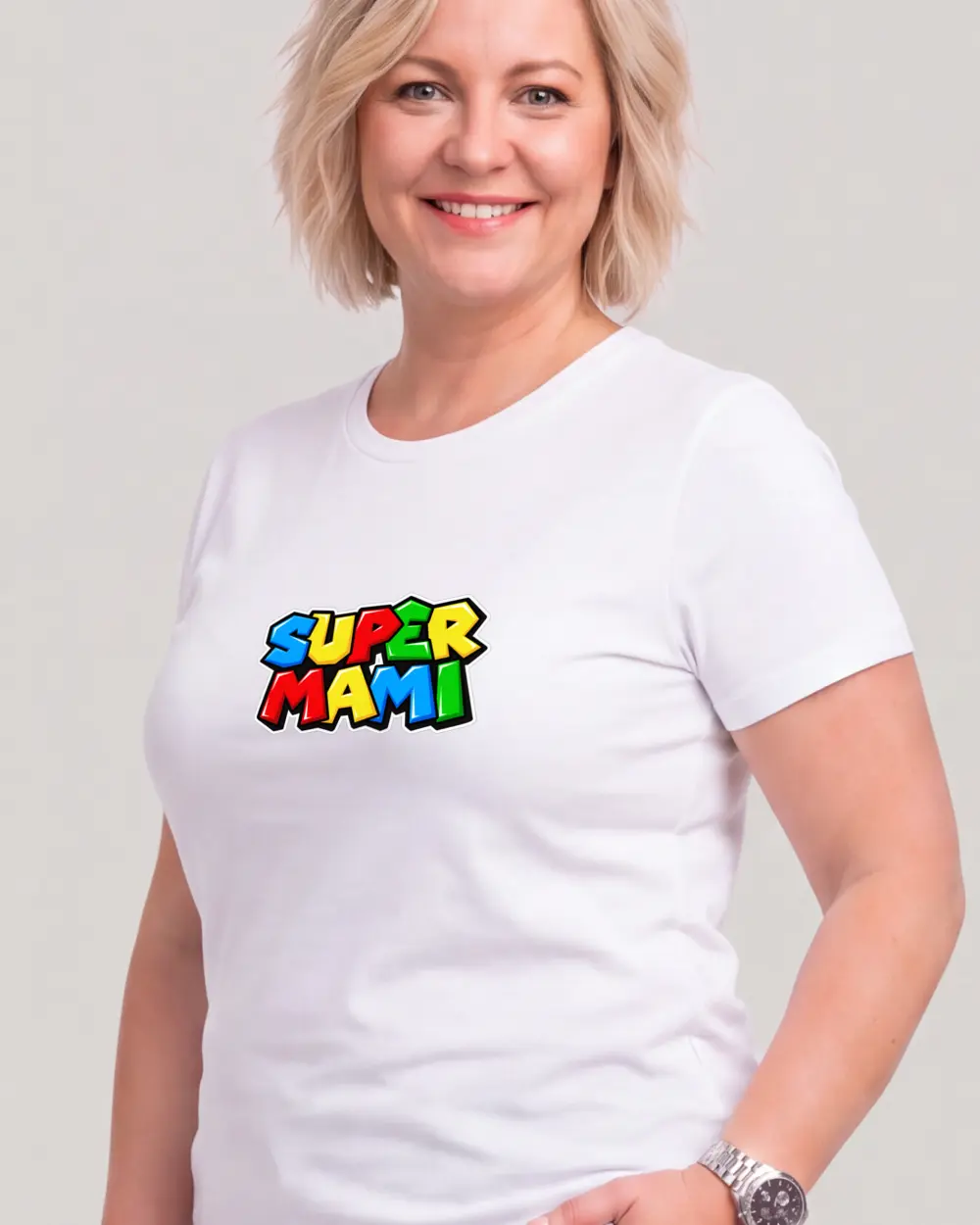 SUPER MAMI — Față · Femeie · 45 · Mediu · Alb