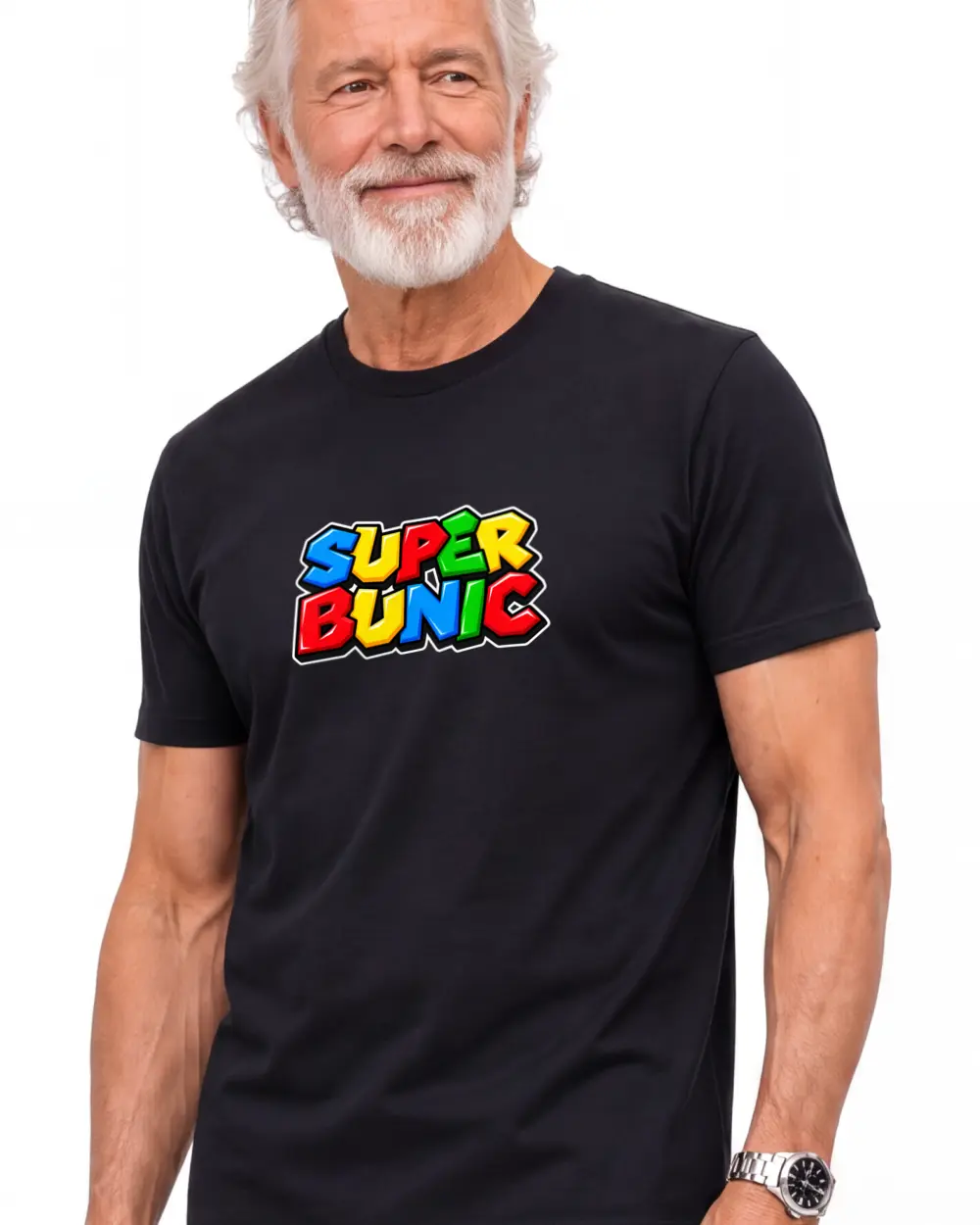 SUPER BUNIC — Față · Bărbat senior · Mediu · Negru
