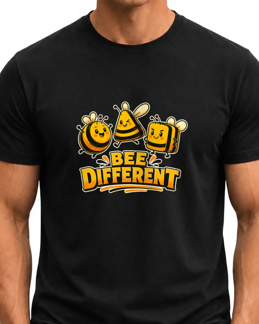 BEE DIFFERENT — Față · Mediu · Negru · Clasic