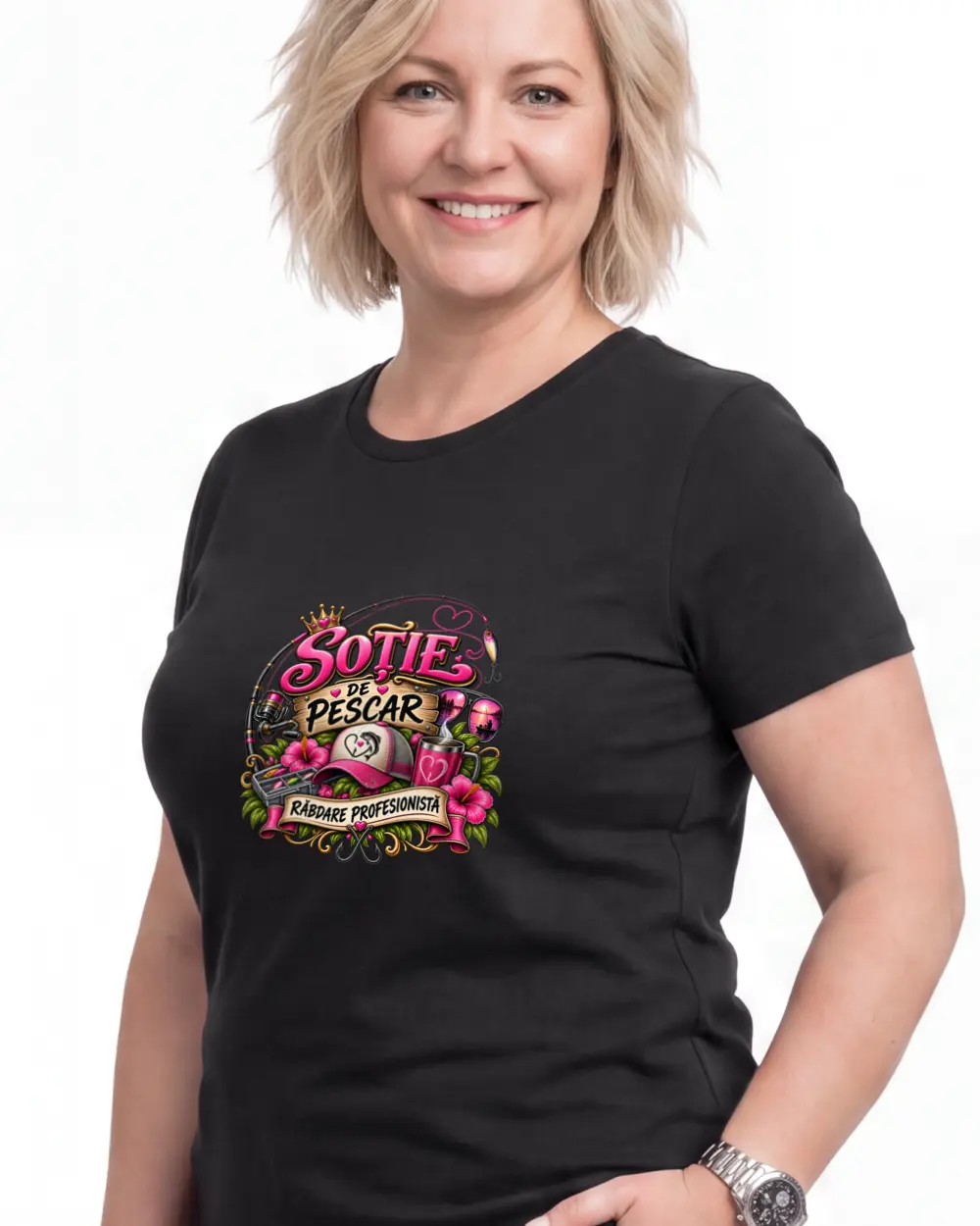 Sotie de pescar — Față · Femeie · 45 · Mediu · Negru