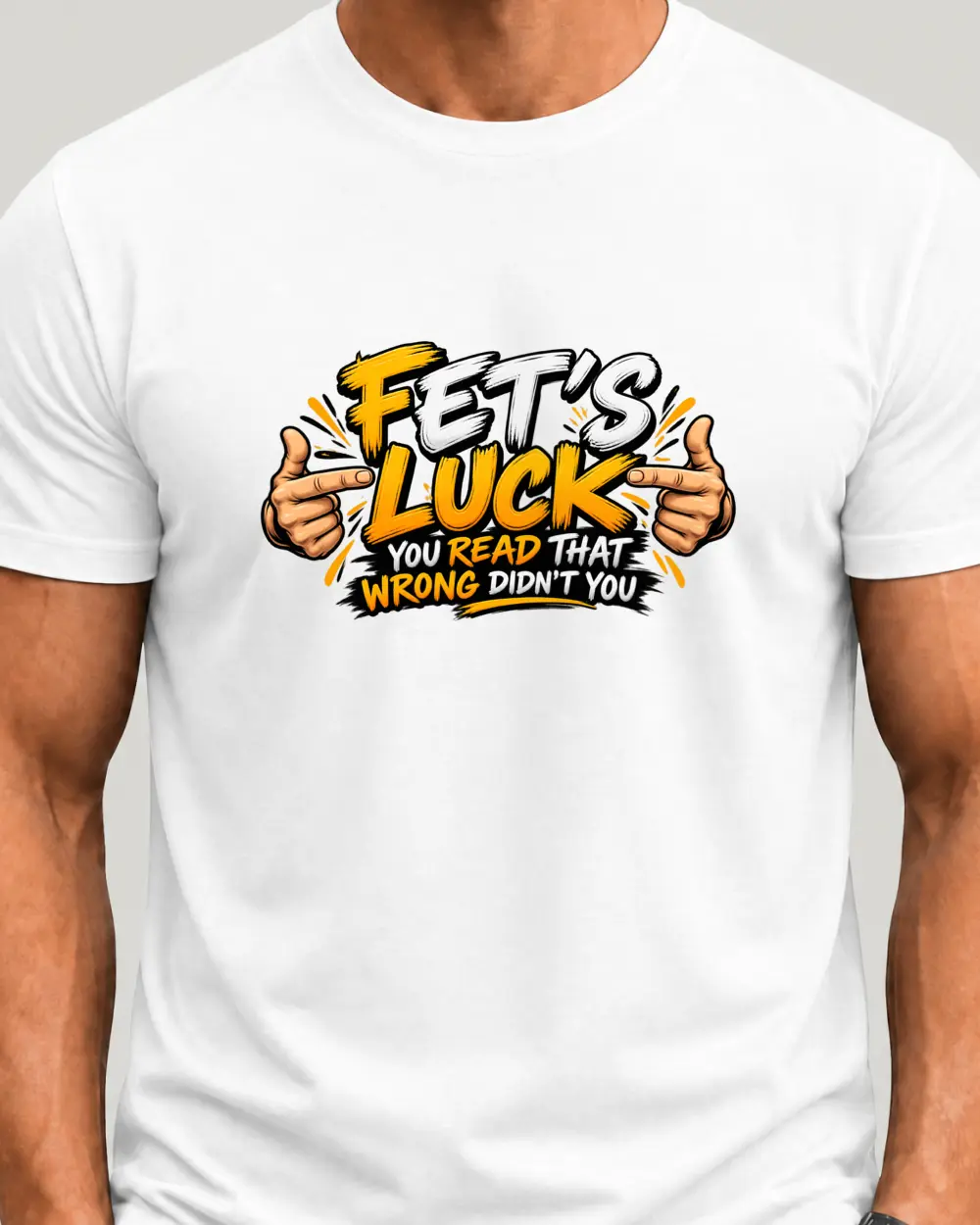FET'S LUCK — Față · Mediu · Alb · Clasic