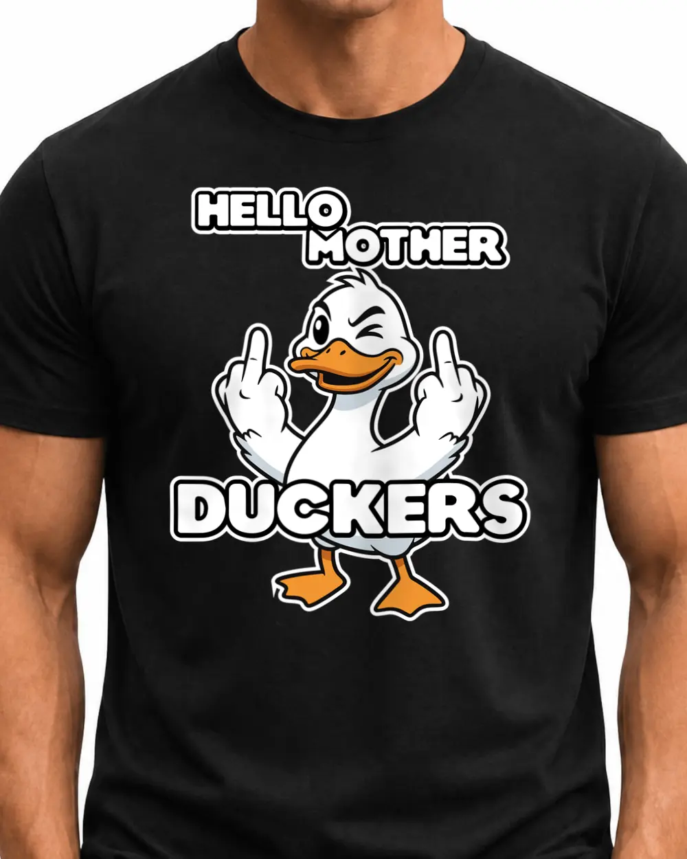 HELLO, MOTHER DUCKERS! — Față · Mediu · Negru · Clasic