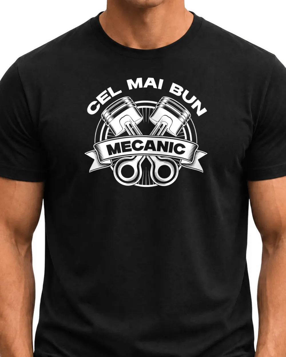 Cel mai bun mecanic Nr.2 — Față · Mediu · Negru · Clasic