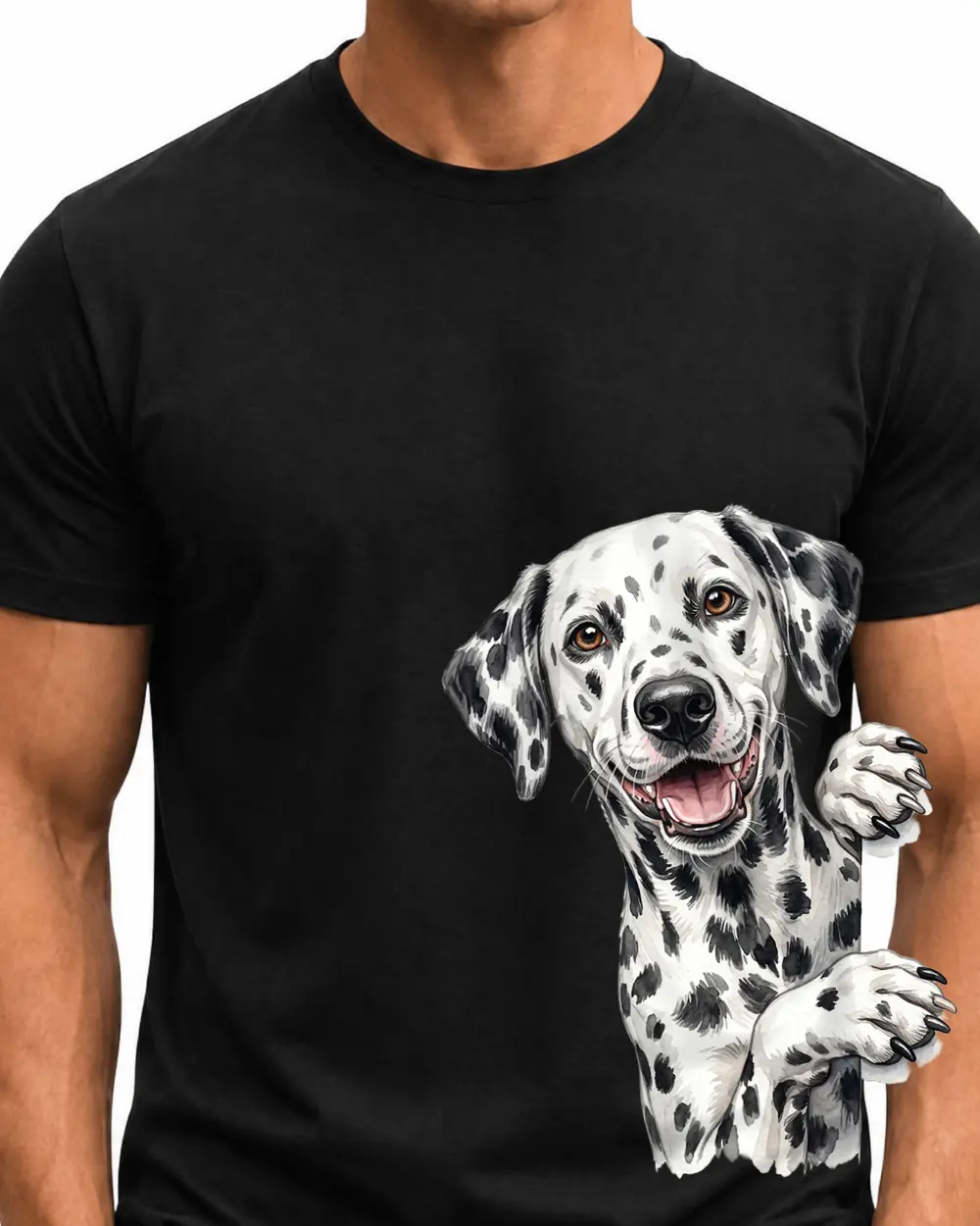 Dalmatian — Față · Mediu · Negru · Clasic