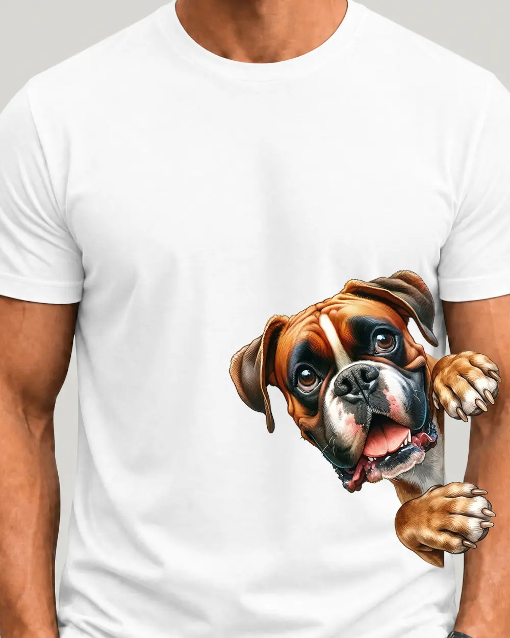 Boxer — Față · Mediu · Alb · Clasic