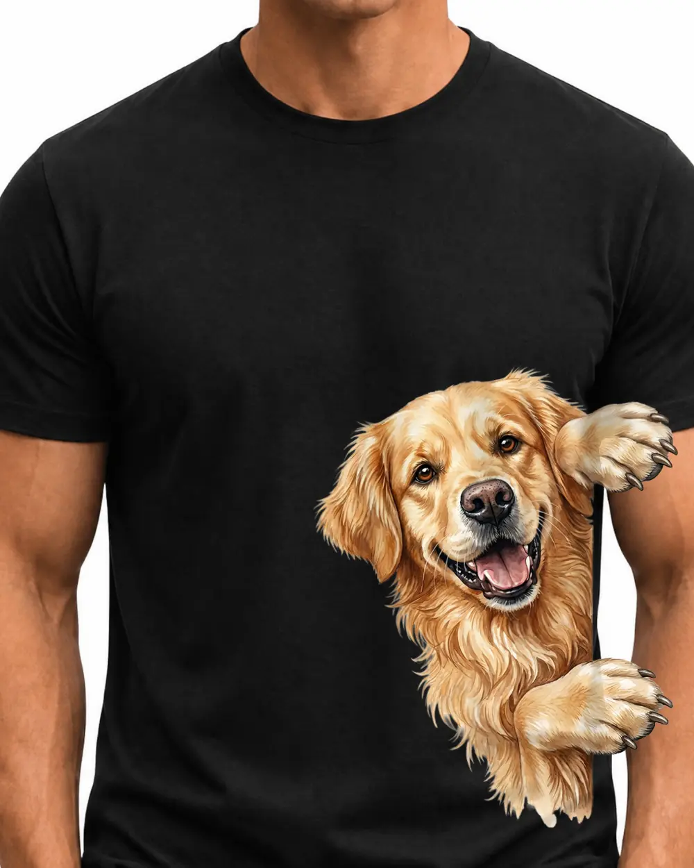 Golden Retriever Nr.2 — Față · Mediu · Negru · Clasic