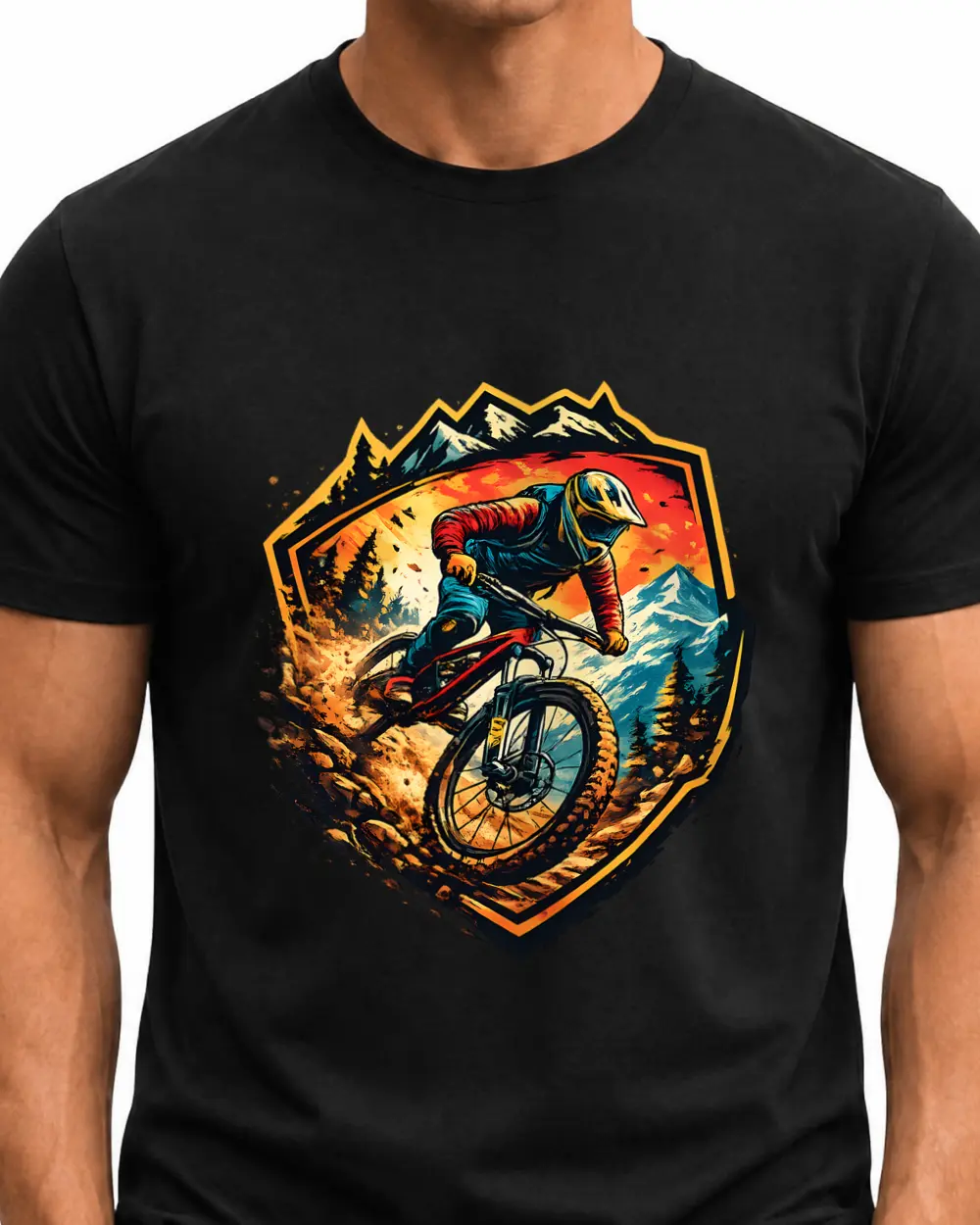 Mountain Bike Nr.2 — Față · Mediu · Negru · Clasic