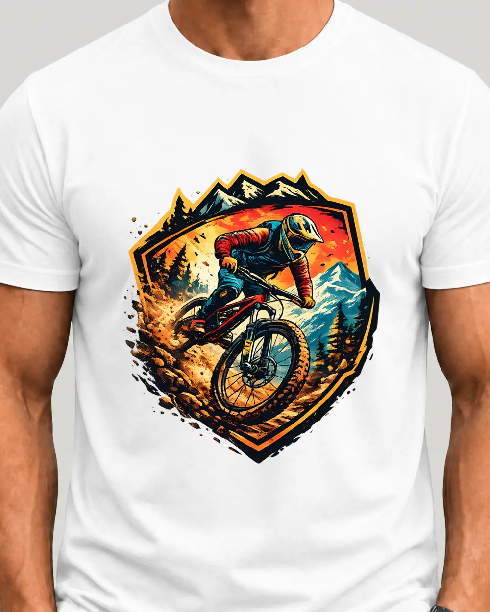 Mountain Bike Nr.2 — Față · Mediu · Alb · Clasic
