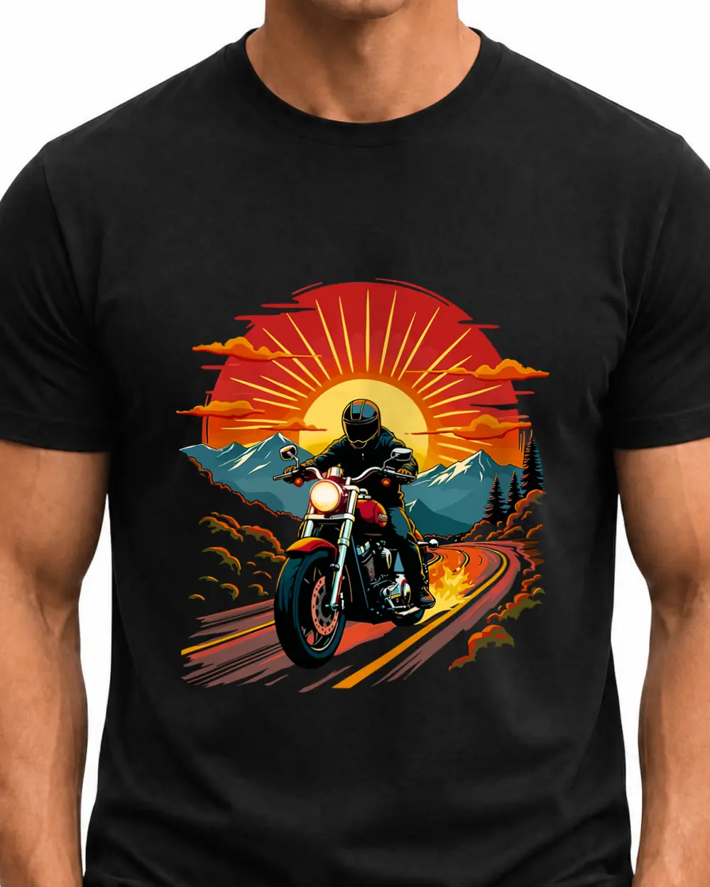 Biker — Față · Mediu · Negru · Clasic