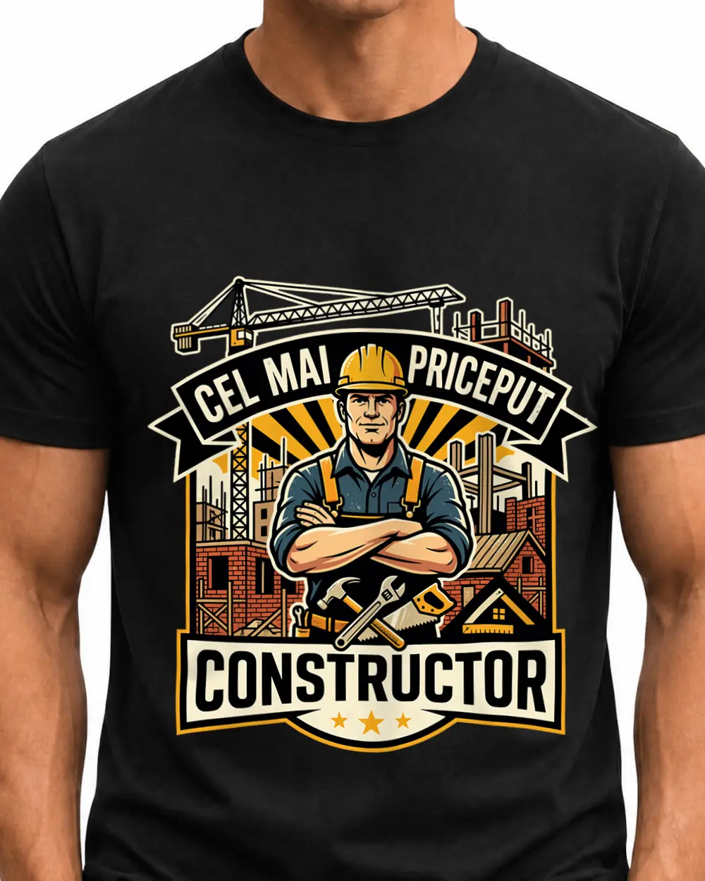Cel mai priceput constructor Nr.2 — Față · Mediu · Negru · Clasic