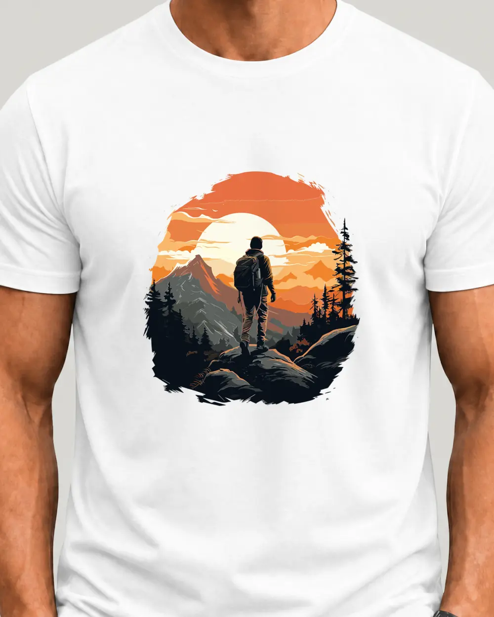 Hiking — Față · Mediu · Alb · Clasic