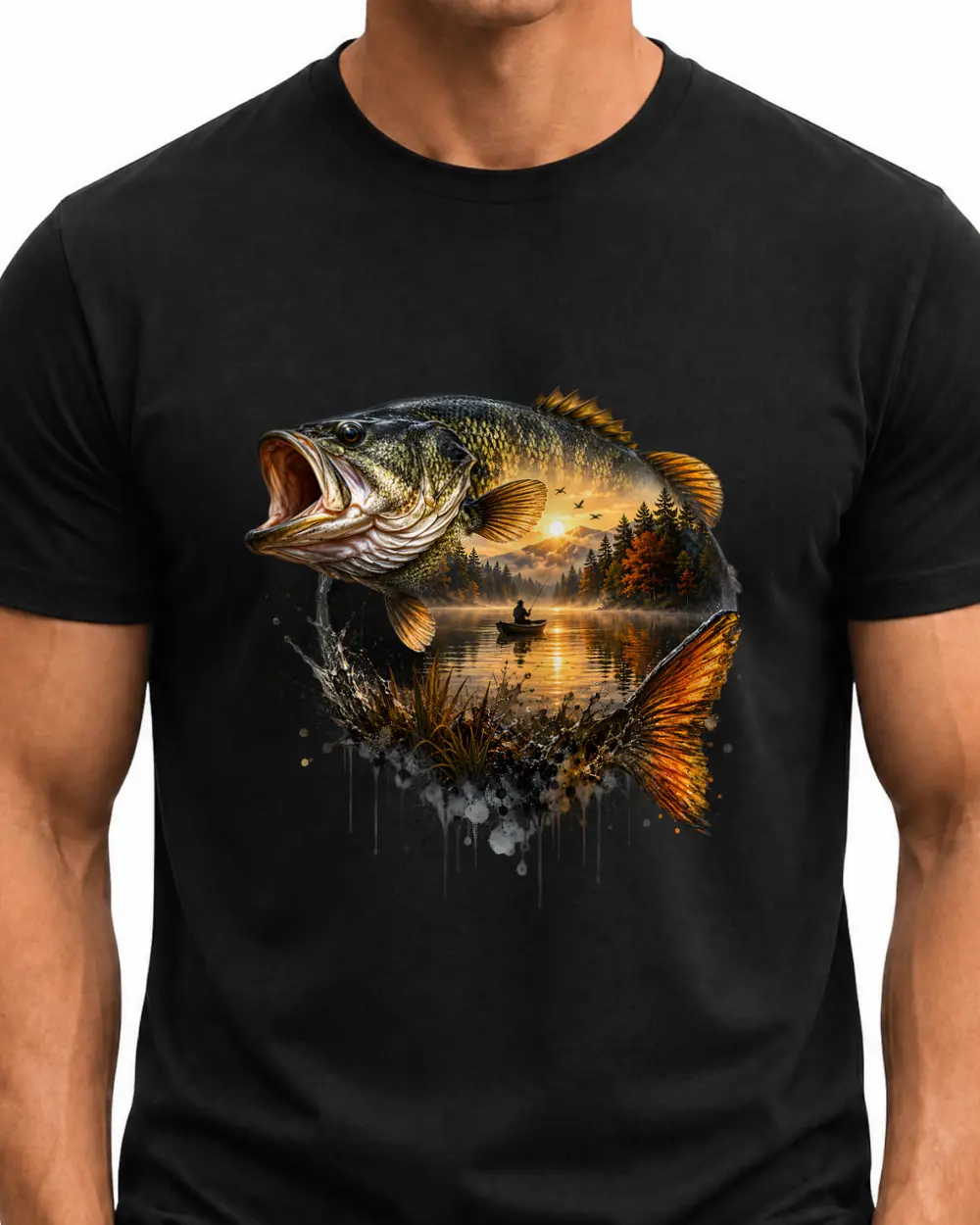 Fishing — Față · Mediu · Negru · Clasic