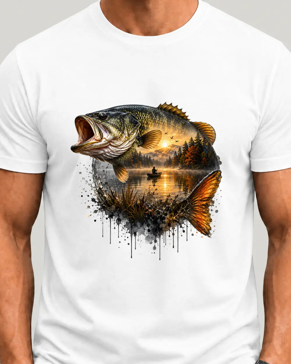 Fishing — Față · Mediu · Alb · Clasic