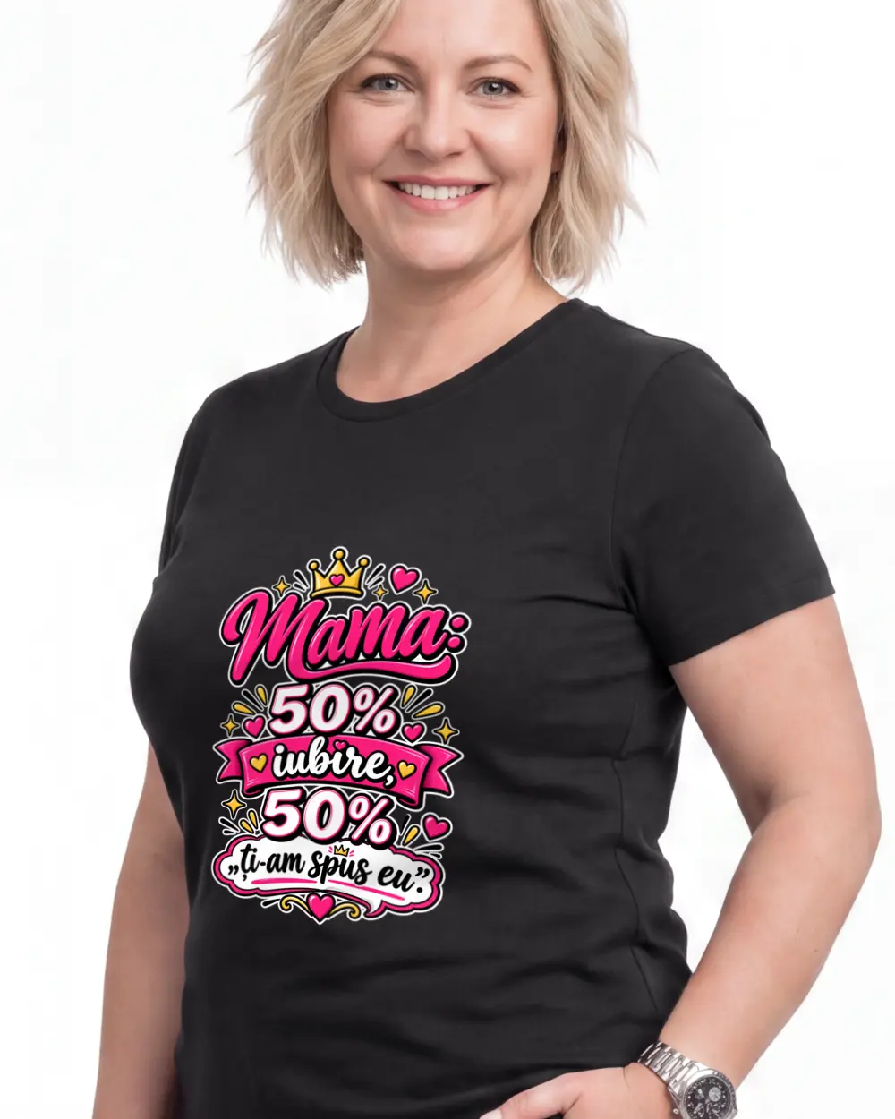 Mama 50% iubire, 50% "ti-am spus eu" — Față · Femeie · 45 · Mediu · Negru